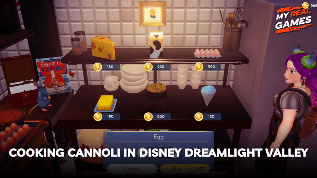 Cooking Cannoli in Disney Dreamlight Valley